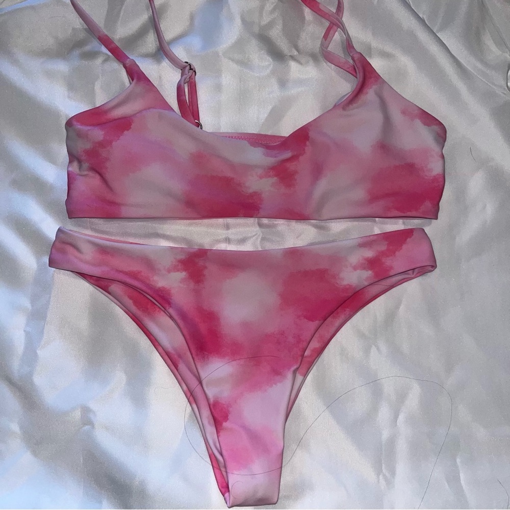 2 piece tie dye bathing suit
